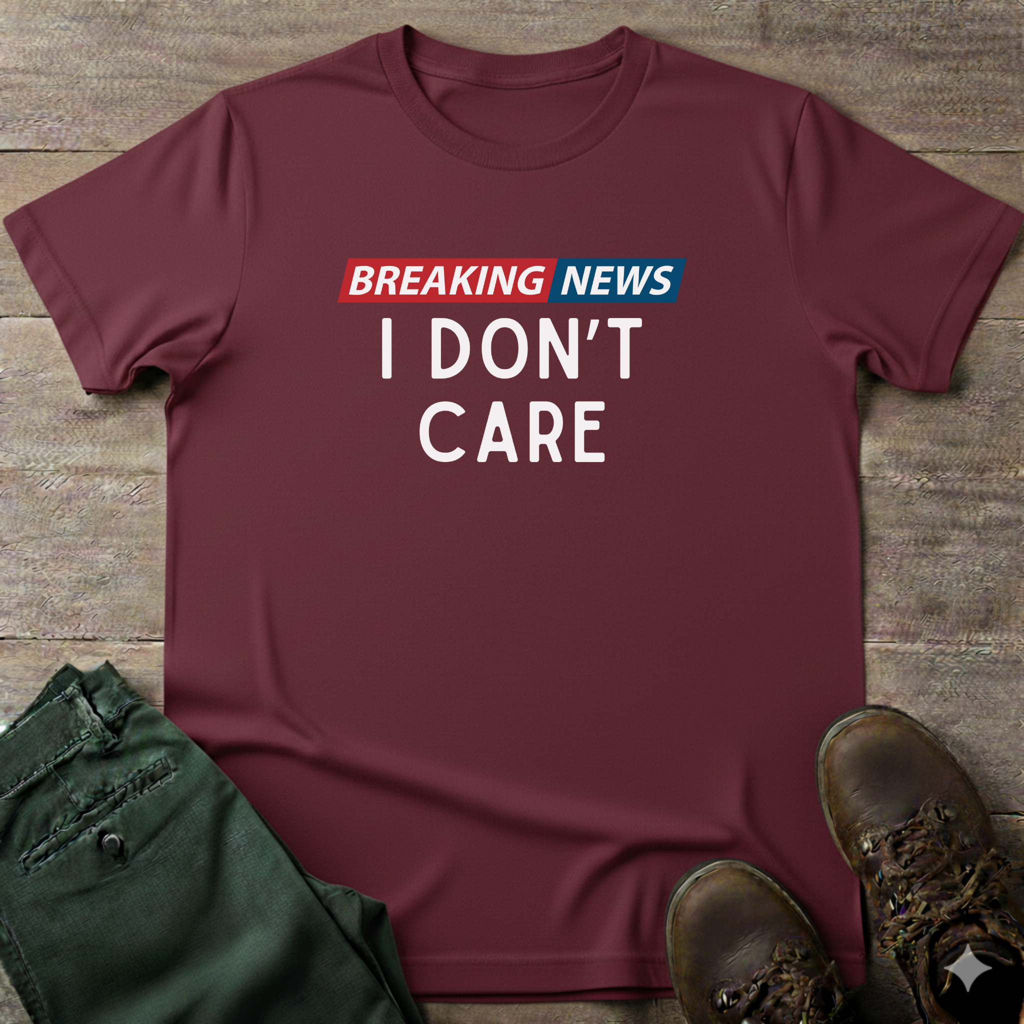 Breaking News I Don't Care T-Shirt